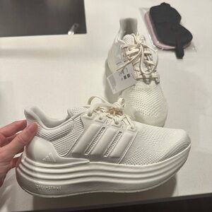 Adidas White Athletic Platform Sneakers